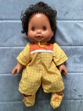 Yellow Floral Baby Doll with Matching Booties - Kids Toy